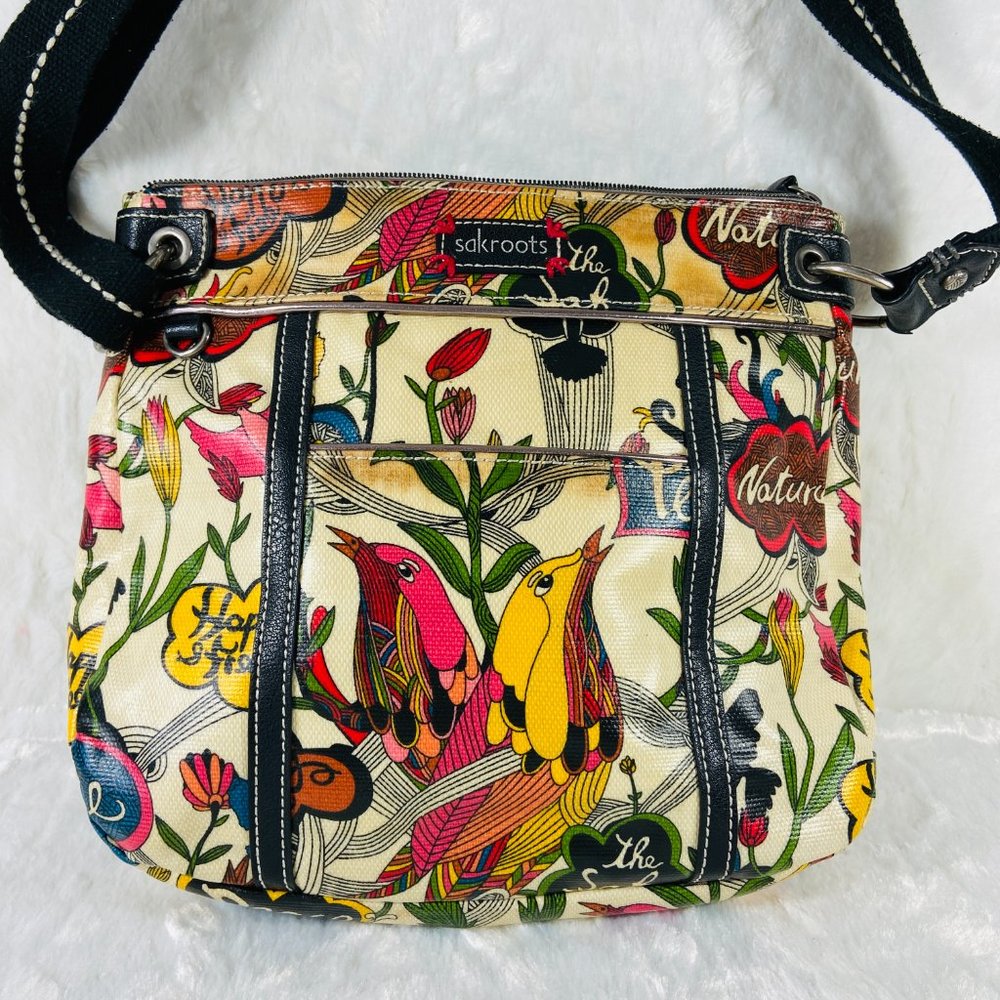 Sakroots Artist Circle Nature Birds Peace Shoulder Bag Purse - Picture 3 of 8
